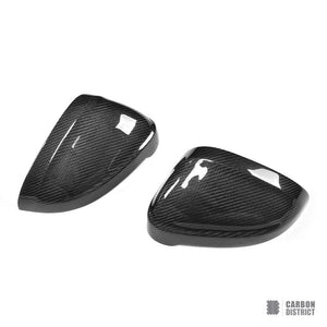 Audi RS4/RS5 (B9) carbon fibre mirror caps — full product view