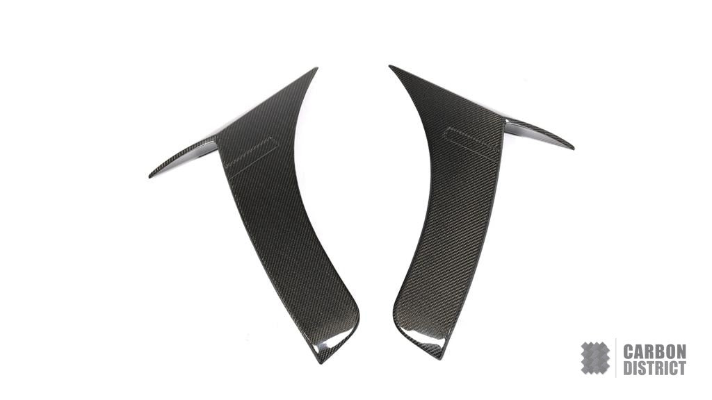 Mercedes-Benz S-Class (W222/C217) carbon fibre front canards — made to order in genuine carbon fibre