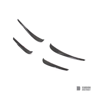 BMW 6 Series (F06/F12/F13) carbon fibre front canards — made to order in genuine carbon fibre