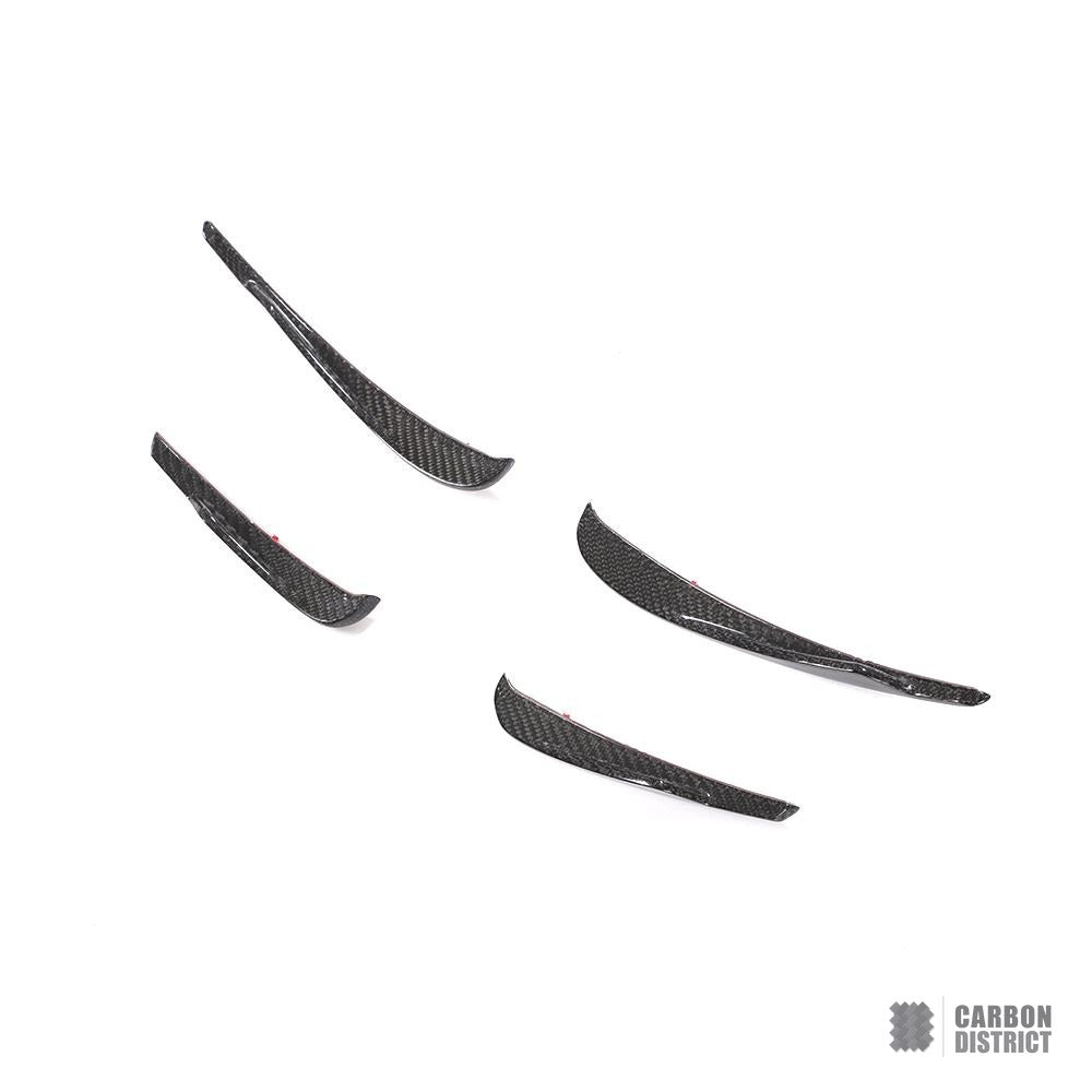 BMW 6 Series (F06/F12/F13) carbon fibre front canards — made to order in genuine carbon fibre