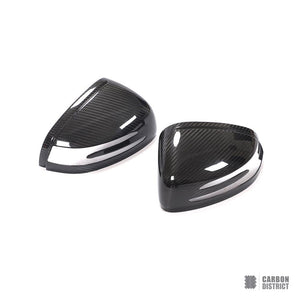 Mercedes-Benz AMG GT (C190) carbon fibre mirror caps — UV-stable gloss finish detail