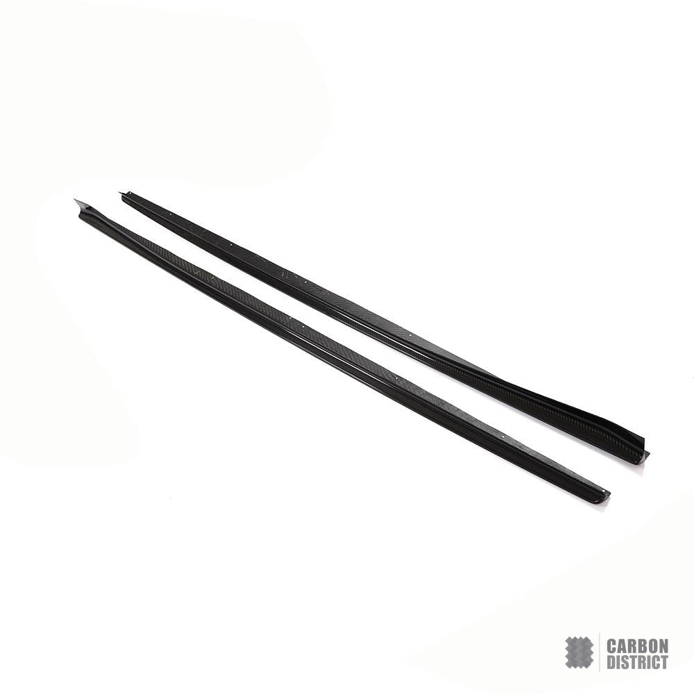 BMW M8 (F92/F93) carbon fibre side skirts — made to order in genuine carbon fibre