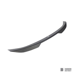 BMW 4 Series (G22/G23) carbon fibre spoiler — UV-stable gloss finish detail