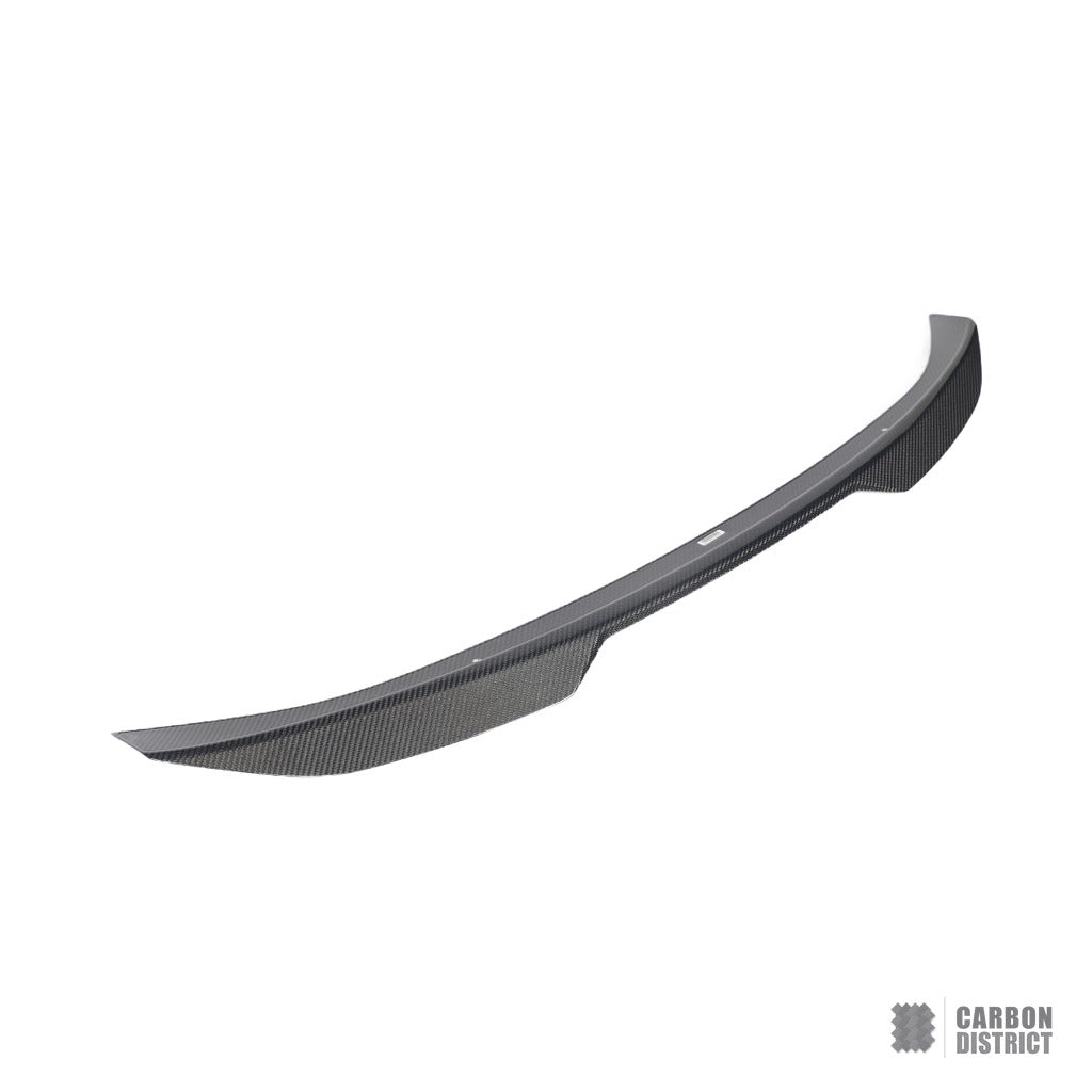 BMW 4 Series (G22/G23) carbon fibre spoiler — UV-stable gloss finish detail