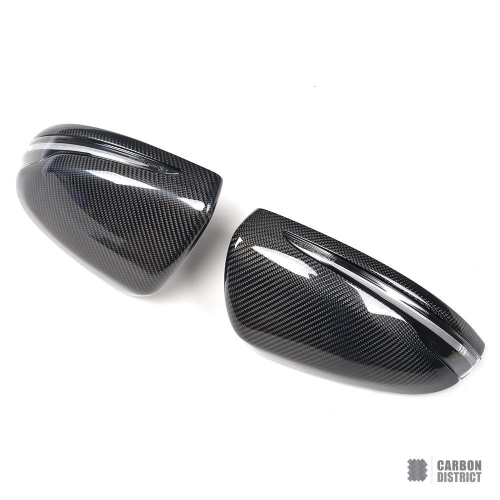 Mercedes-Benz S-Class (W222/C217) carbon fibre mirror caps — made to order in genuine carbon fibre