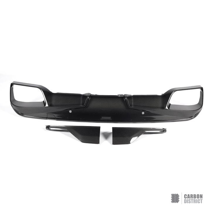 BMW X5M (F95) dry carbon fibre rear diffuser (V1) — fits 2023+