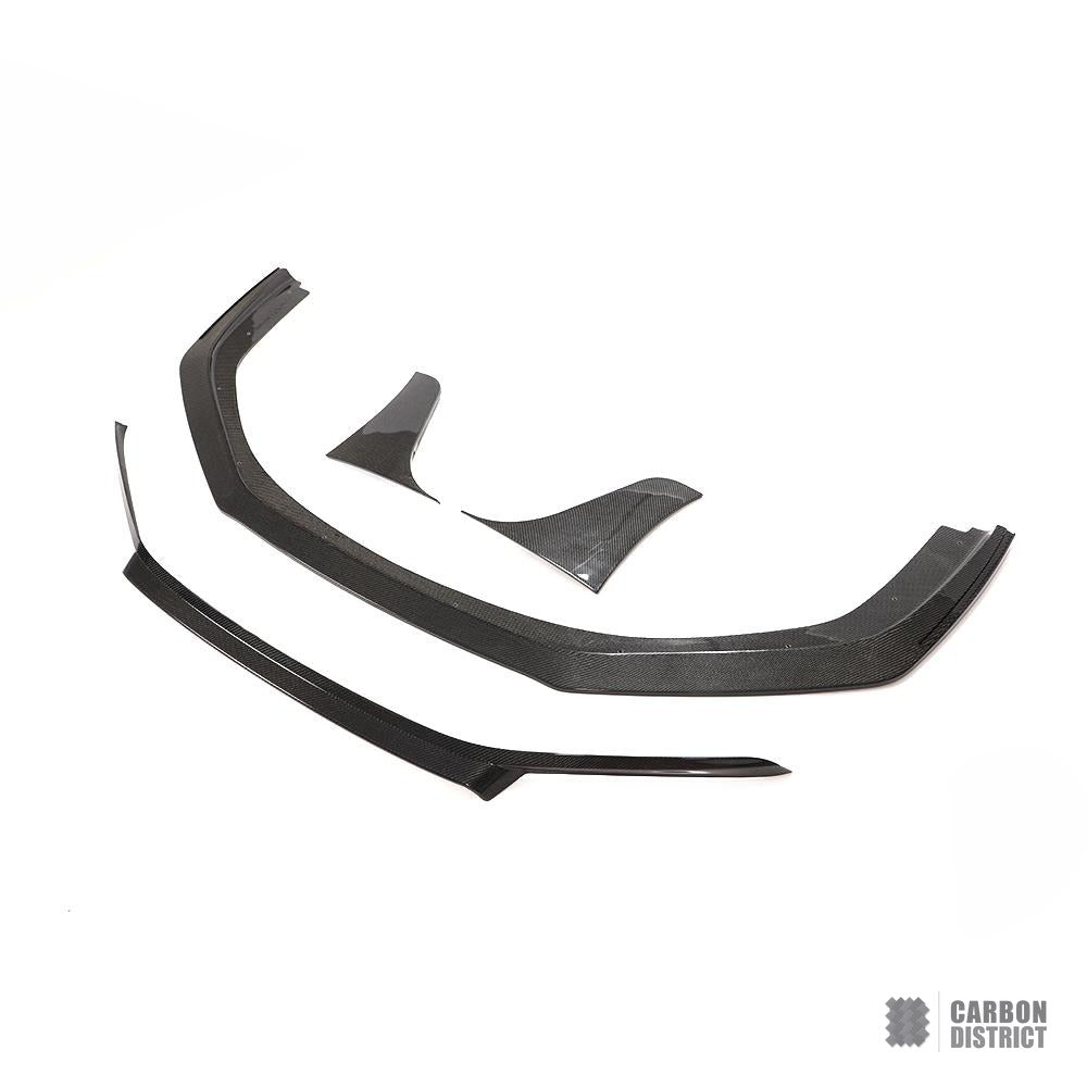 Porsche 911 (991) carbon fibre front lip — 3K twill gloss finish