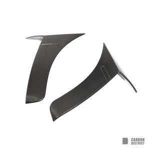 Mercedes-Benz S-Class (W222/C217) carbon fibre front canards — UV-stable gloss finish detail