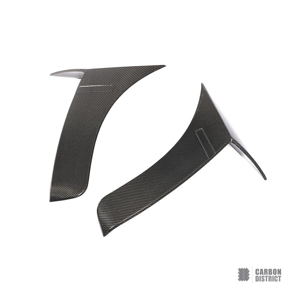 Mercedes-Benz S-Class (W222/C217) carbon fibre front canards — UV-stable gloss finish detail