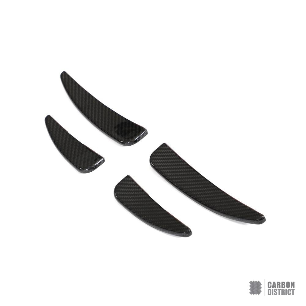 Audi R8 (4S) dry carbon fibre front canards — dry carbon weave