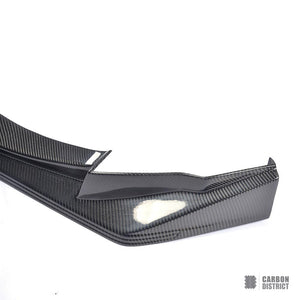 Honda Civic Saloon (FC1/FC3) carbon fibre front lip — UV-stable gloss finish detail