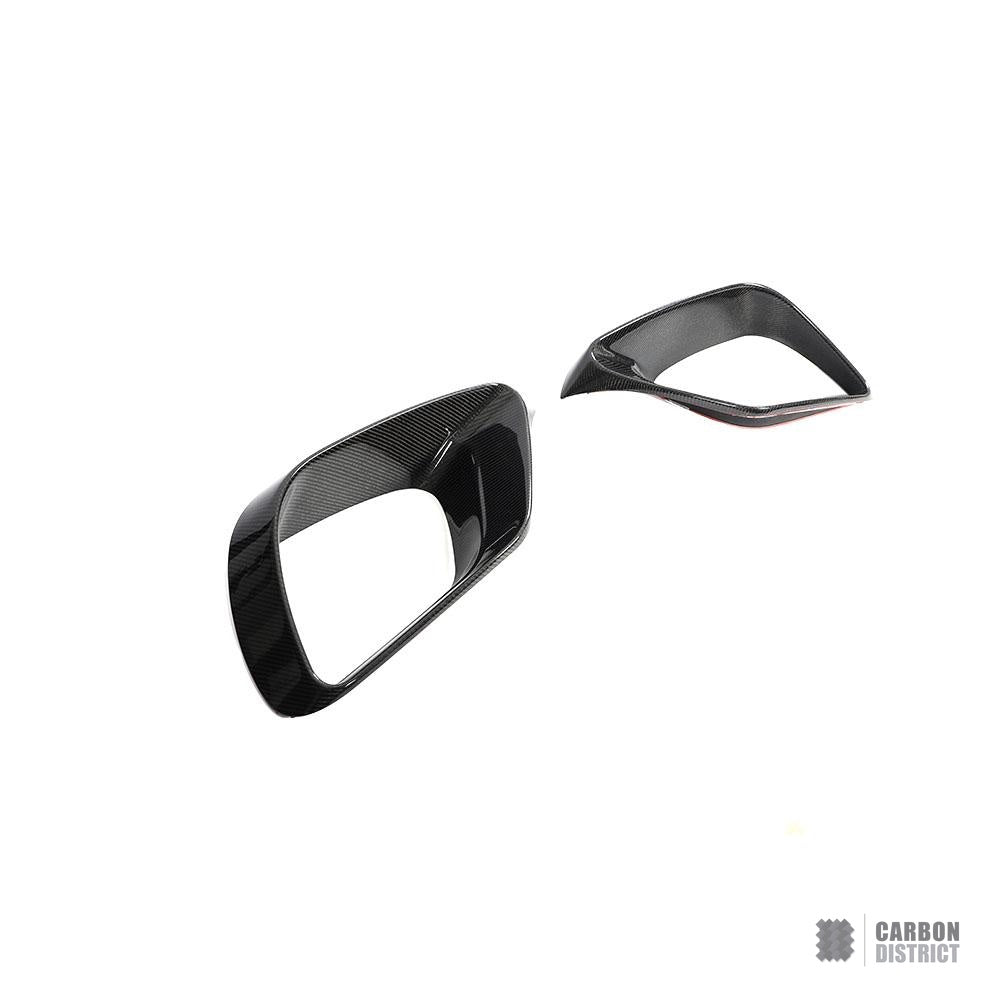 Mercedes E63 AMG (W213) carbon fibre front bumper inserts — fits 2017-2023