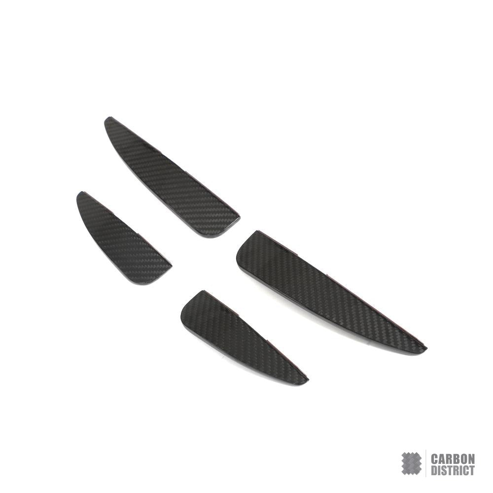 Audi R8 (4S) dry carbon fibre front canards — fits 2023