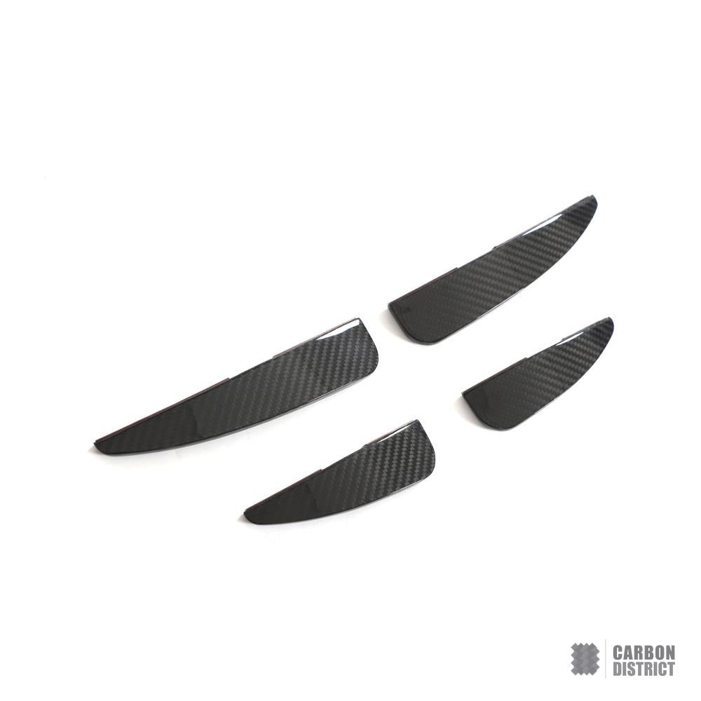 Audi R8 (4S) dry carbon fibre front canards — made to order in genuine carbon fibre