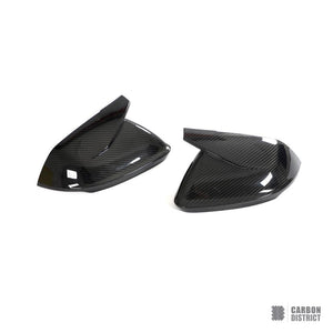 Audi RSQ8 (2021) carbon fibre mirror caps — UV-stable gloss finish detail