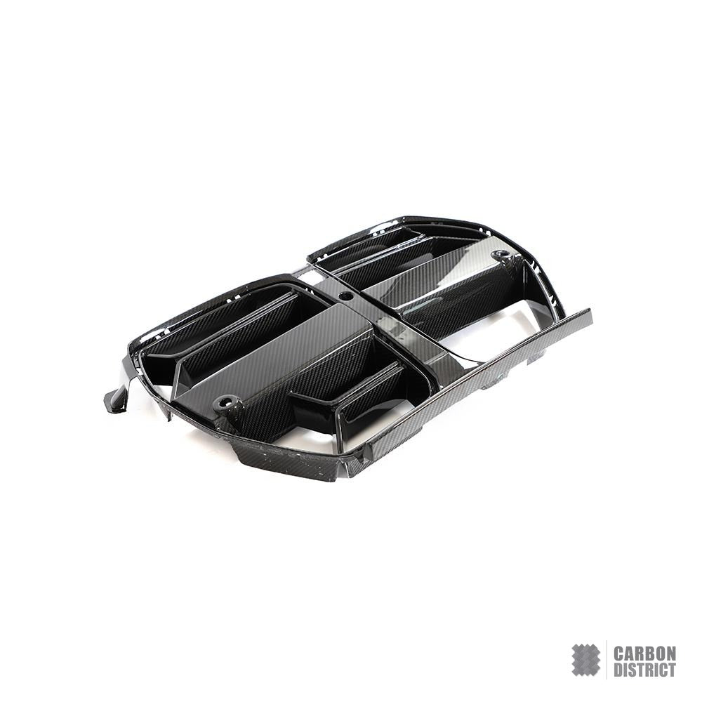 BMW M3 Touring (G81) dry carbon fibre front grille — made to order in genuine carbon fibre