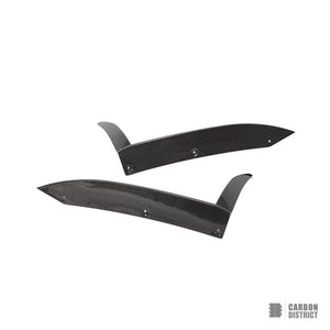Porsche 911 (991.2) carbon fibre rear bumper corners — 3K twill gloss finish