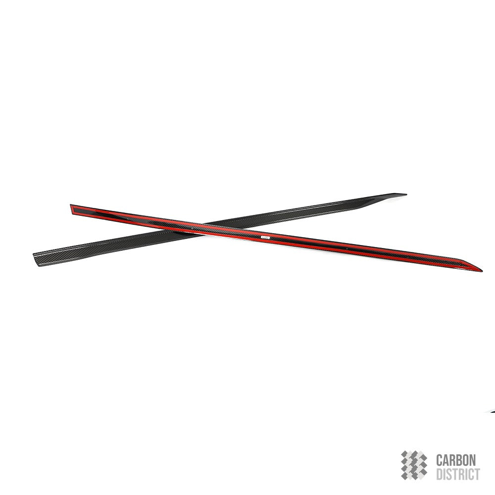 BMW 5 Series / i5 (G60) carbon fibre side skirt extensions — fits 2024+