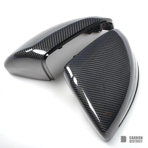 Mercedes-Benz S-Class (W222/C217) carbon fibre mirror caps — full product view