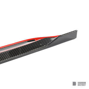 BMW M3 Touring (G81) dry carbon fibre side skirts — full product view