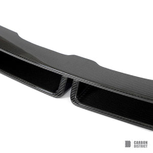 BMW M3 Touring (G81) dry carbon fibre front lip — full product view
