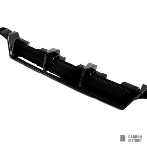 Nissan 400Z (RZ34) carbon fibre rear diffuser — UV-stable gloss finish detail