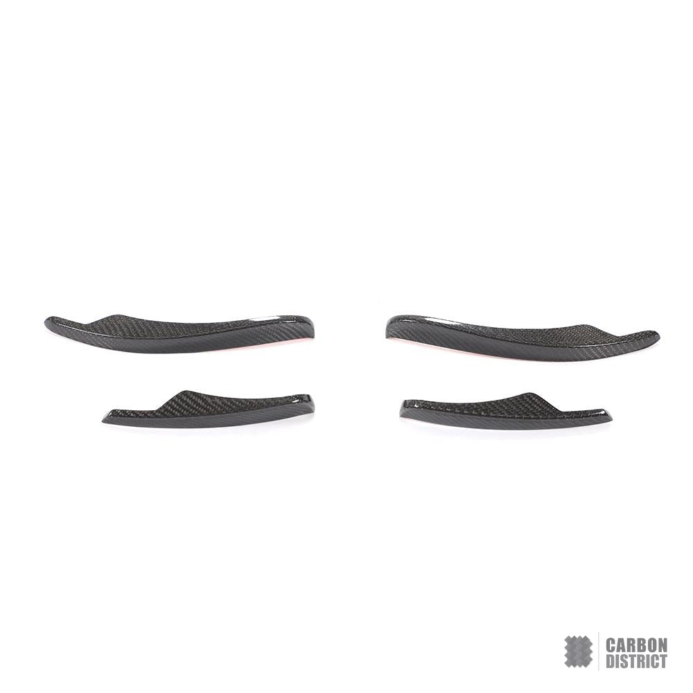 BMW 6 Series (F06/F12/F13) carbon fibre front canards — UV-stable gloss finish detail
