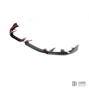 BMW 5 Series (G60) carbon fibre front lip — 3K twill gloss finish