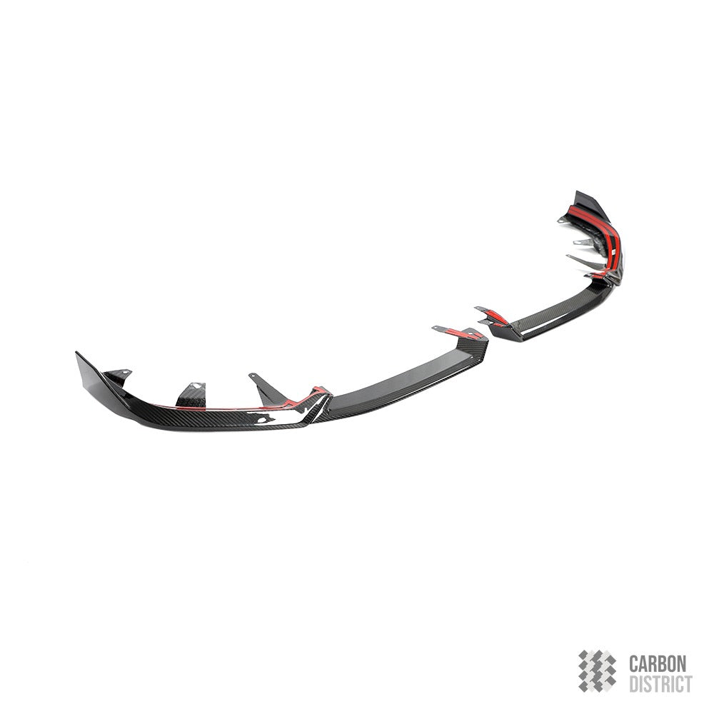 BMW 5 Series (G60) carbon fibre front lip — fits 2024+