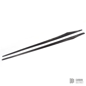 BMW 6 Series (F06) carbon fibre side skirts — 3K twill gloss finish
