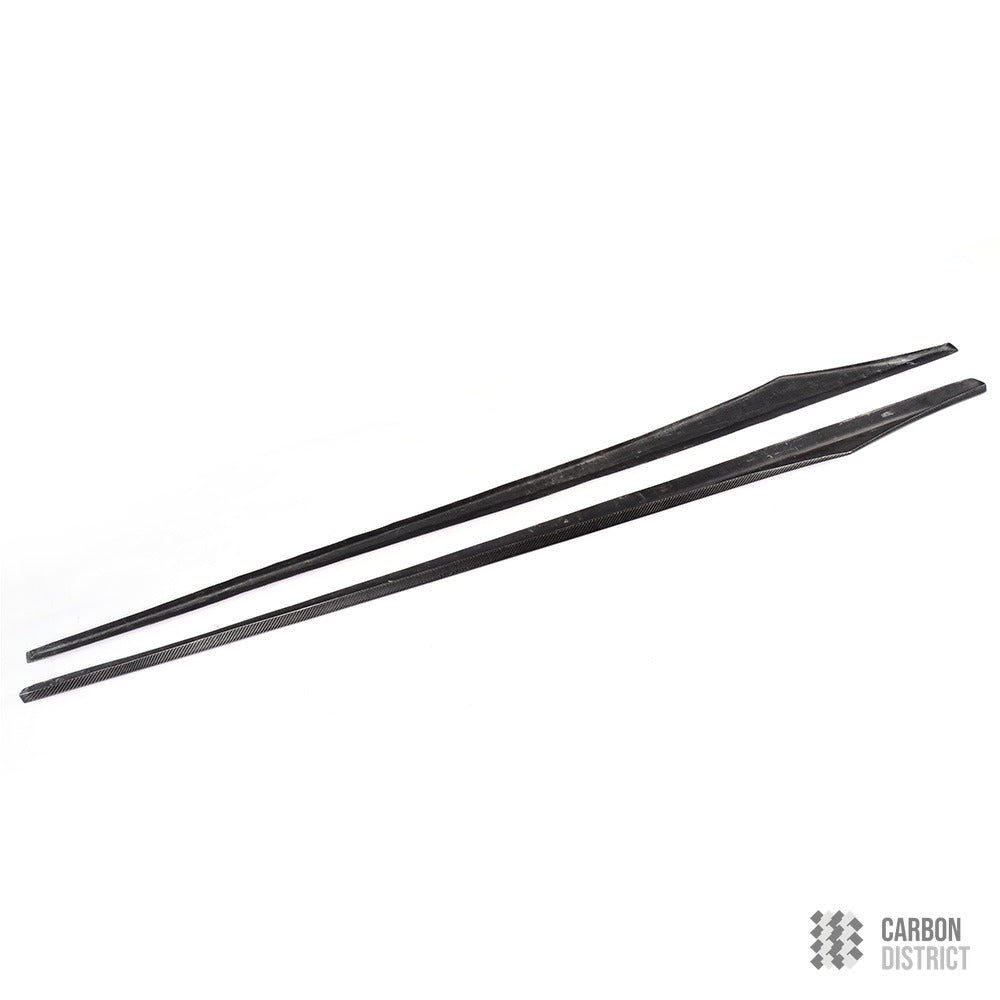 BMW 6 Series (F06) carbon fibre side skirts — 3K twill gloss finish