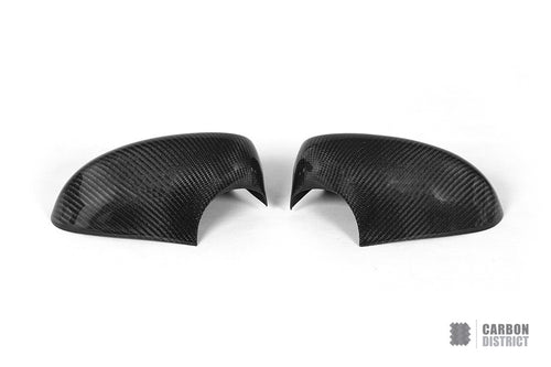 BMW 3 Series (E92) carbon fibre mirror caps (V1) — UV-stable gloss finish