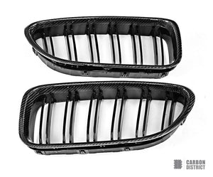 BMW 6 Series (F06/F12/F13) carbon fibre grille — UV-stable gloss finish