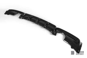 BMW 3 Series (F30) carbon fibre rear diffuser (twin outlet) — UV-stable gloss finish