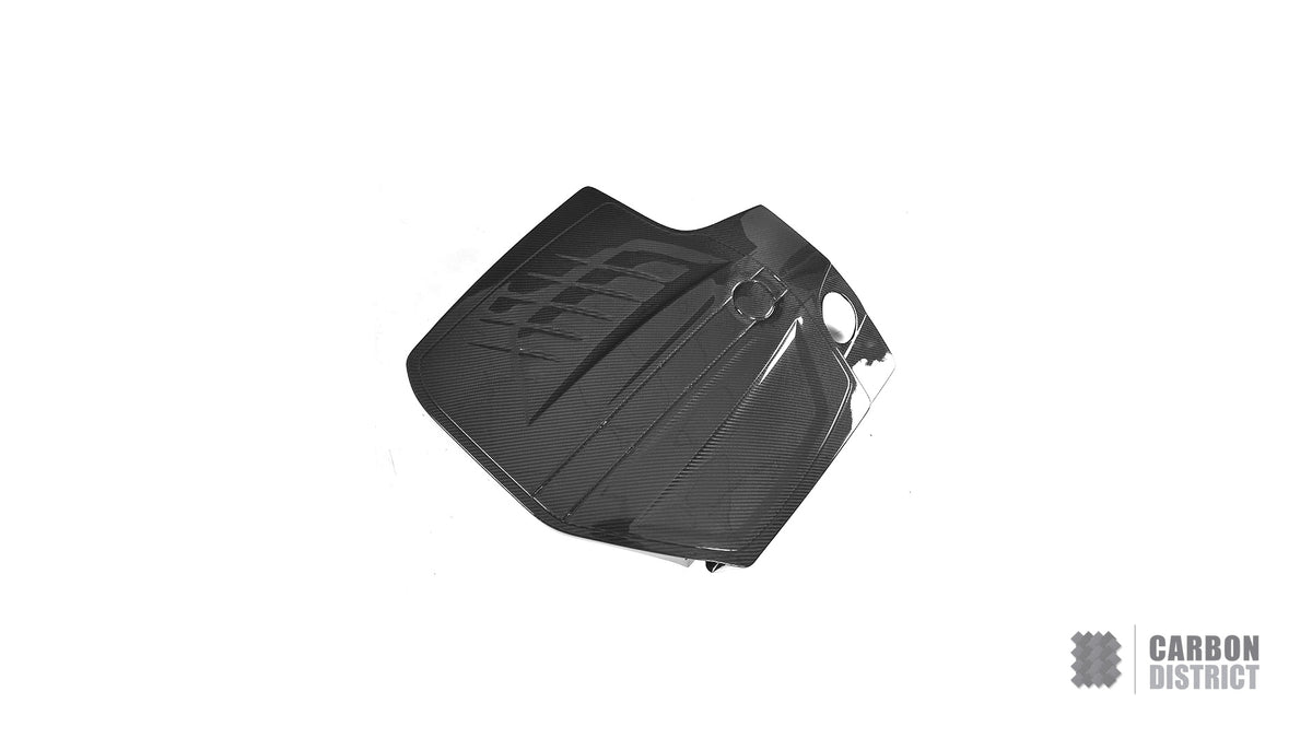 BMW M2 (F87) carbon fibre engine bay cover — UV-stable gloss finish