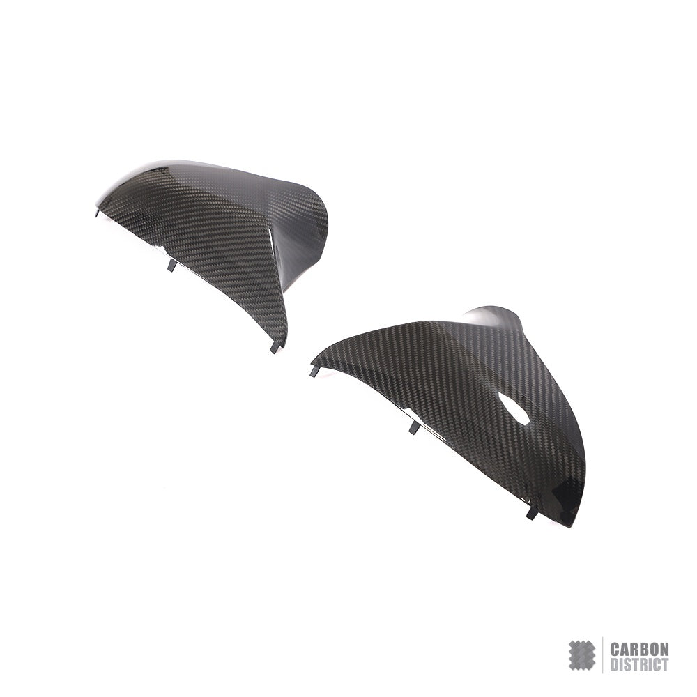 BMW M2 Competition/M3/M4 (F87/F80/F82/F83) dry carbon fibre mirror caps — UV-stable gloss finish