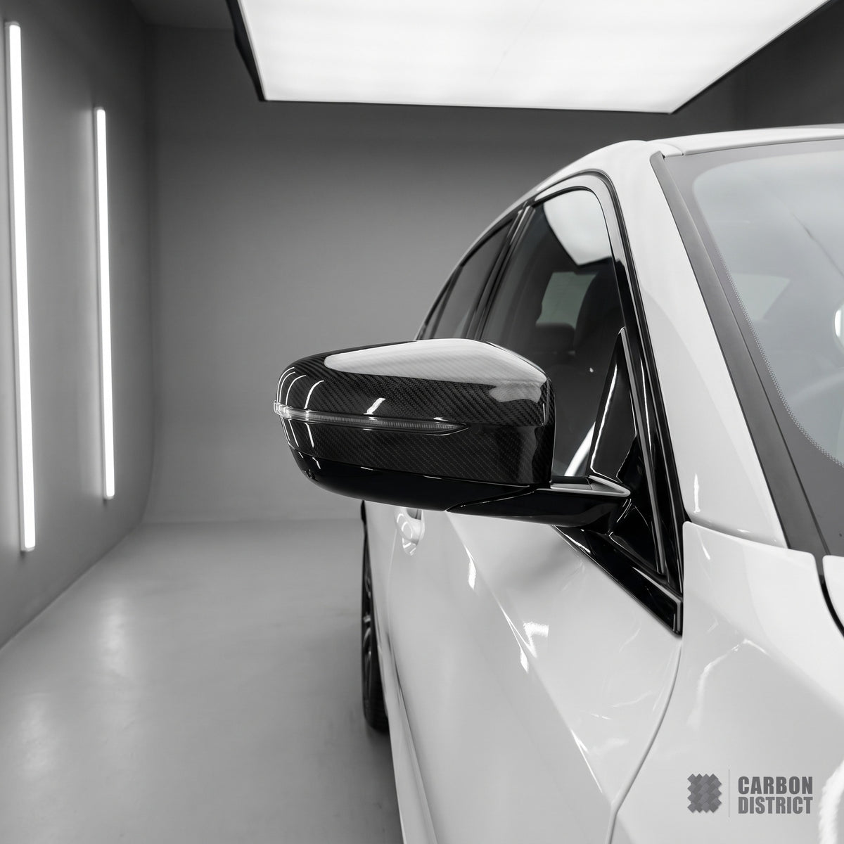 BMW 3 Series (G20) carbon fibre mirror caps (RHD) — fits 2019-2026