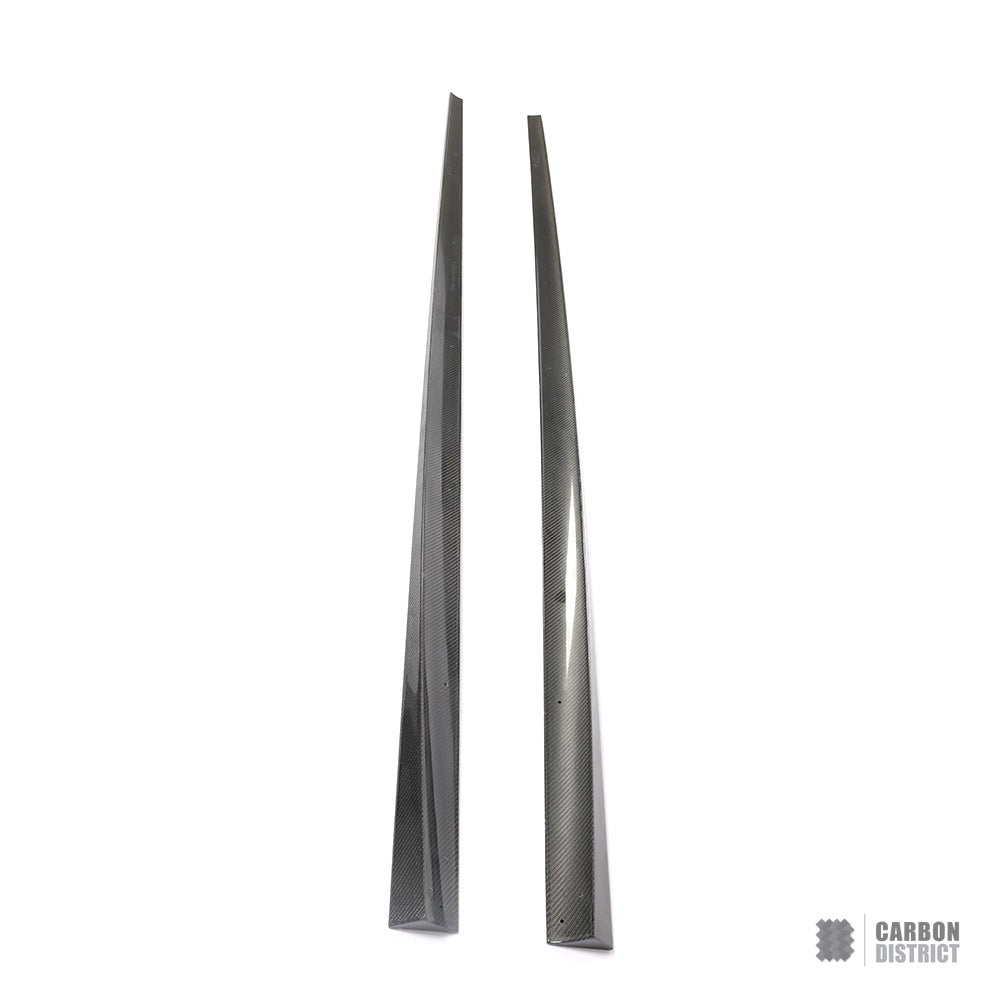 Mercedes E-Class Coupe (C238/A238) carbon fibre side skirts (V1) — UV-stable gloss finish