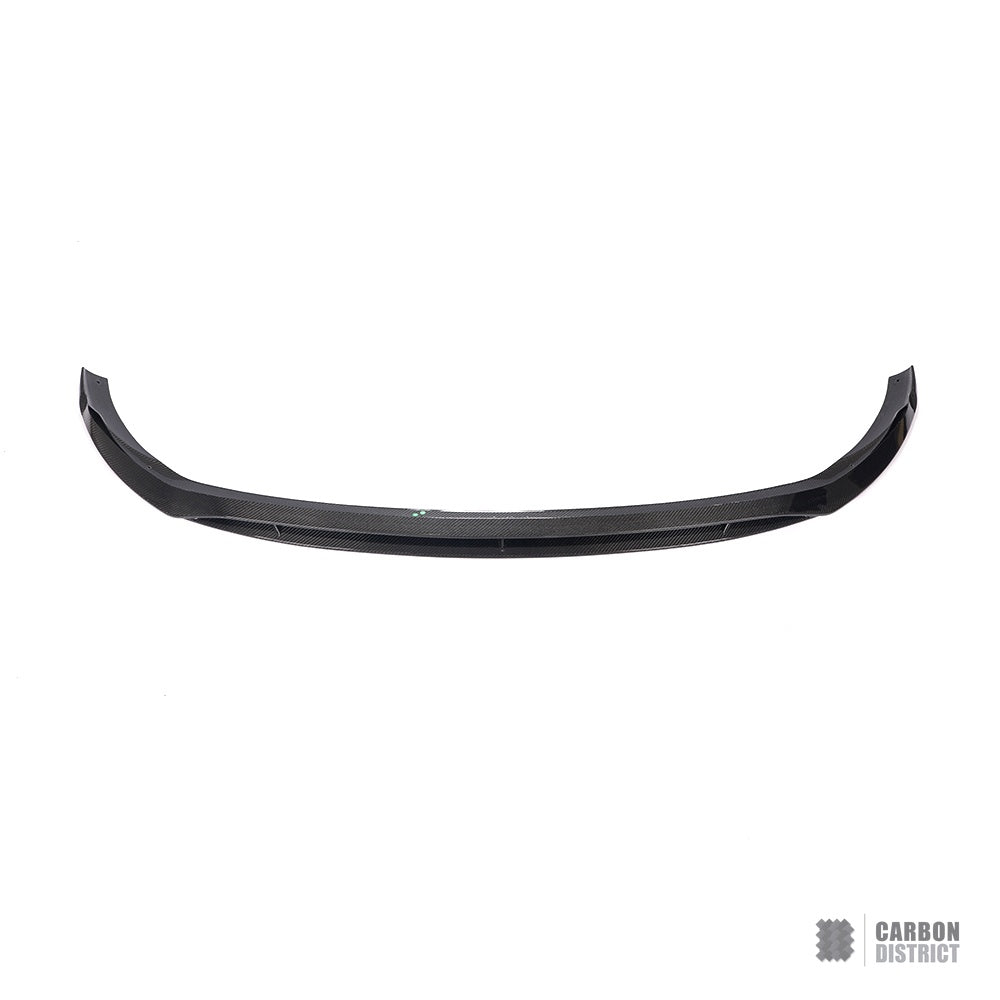Mercedes C-Class Coupe/Cabriolet (C205/A205) carbon fibre front lip (V1) — UV-stable gloss finish