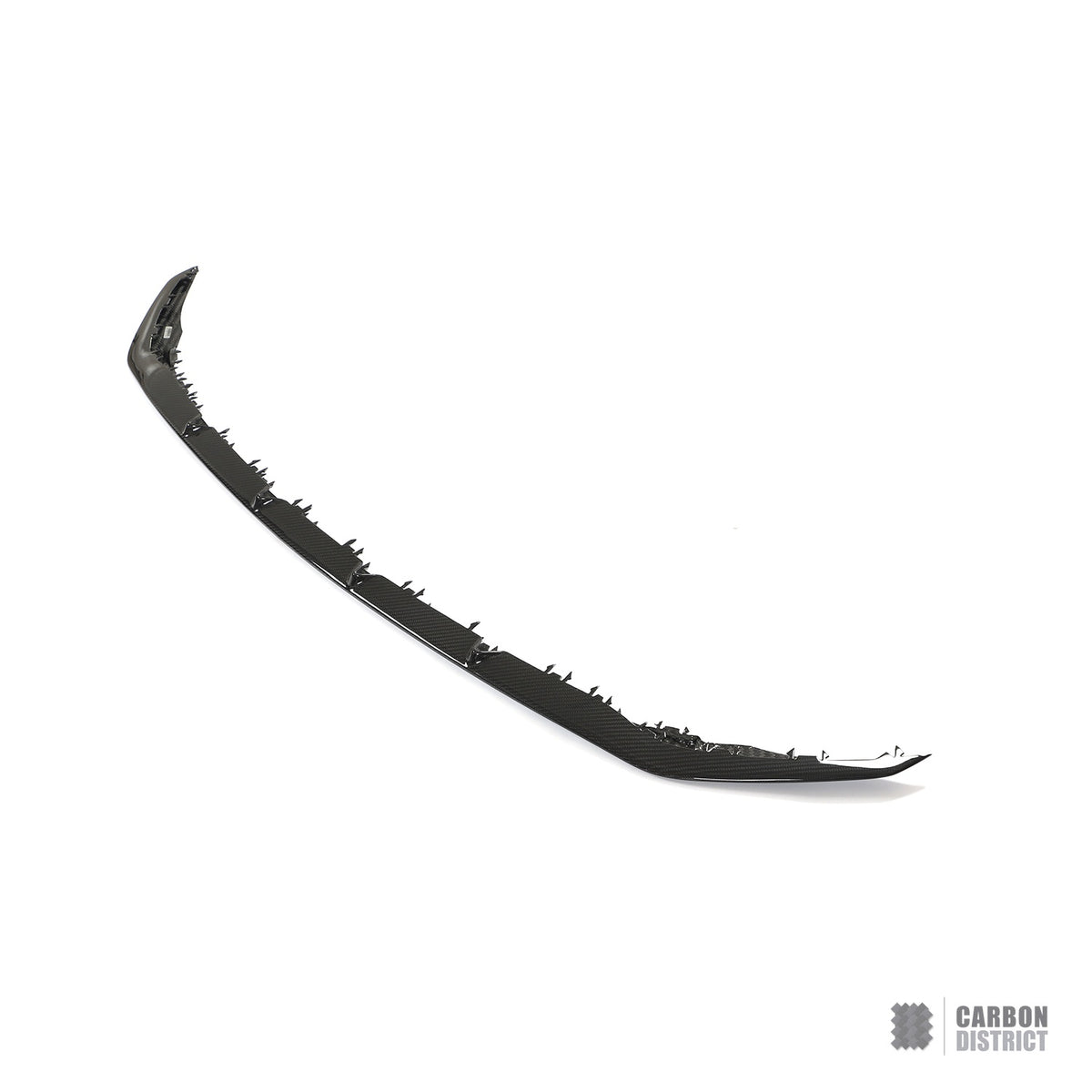 Mercedes C-Class Coupe/Cabriolet (C205/A205) dry carbon fibre front lip (V1) — UV-stable gloss finish
