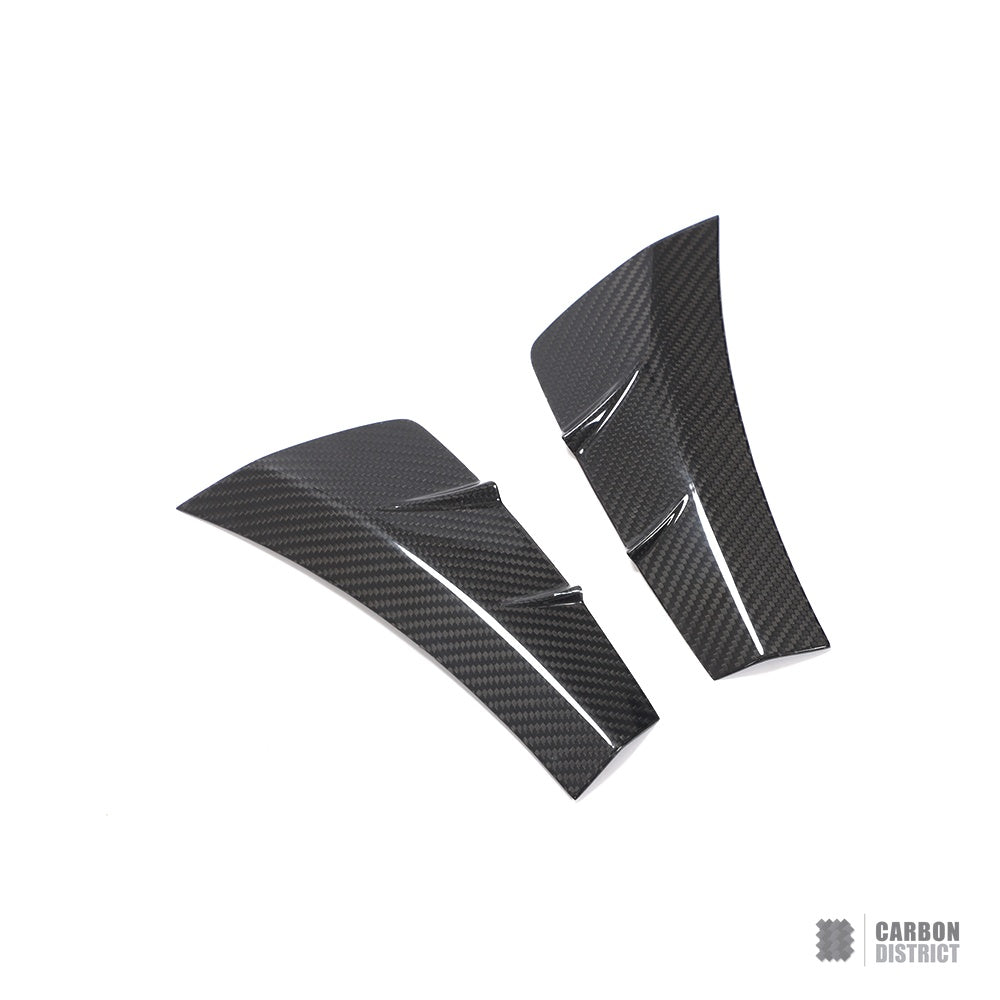 Mercedes C-Class Cabriolet (A205) dry carbon fibre front bumper inserts — view 4