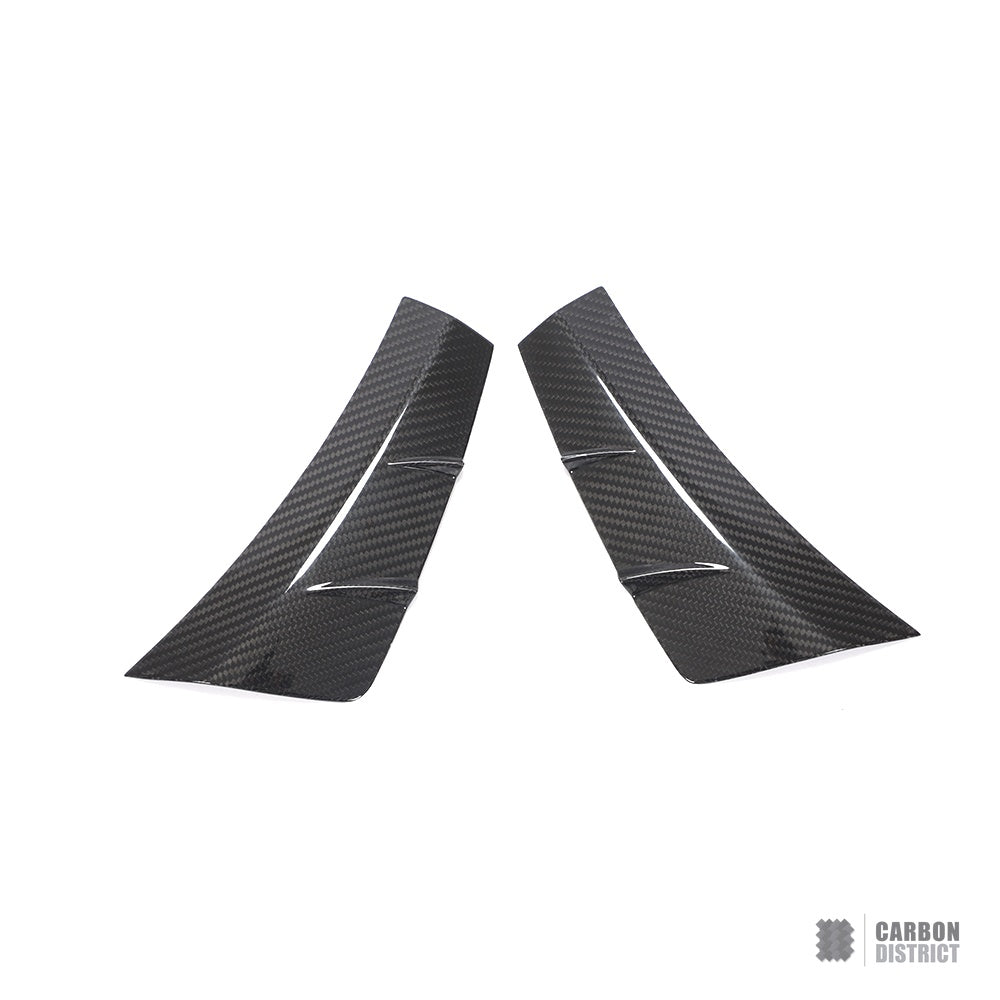 Mercedes C-Class Cabriolet (A205) dry carbon fibre front bumper inserts — view 5