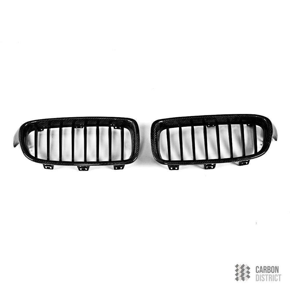 BMW 3 Series (F30) carbon fibre kidney grille — fits 2012-2019