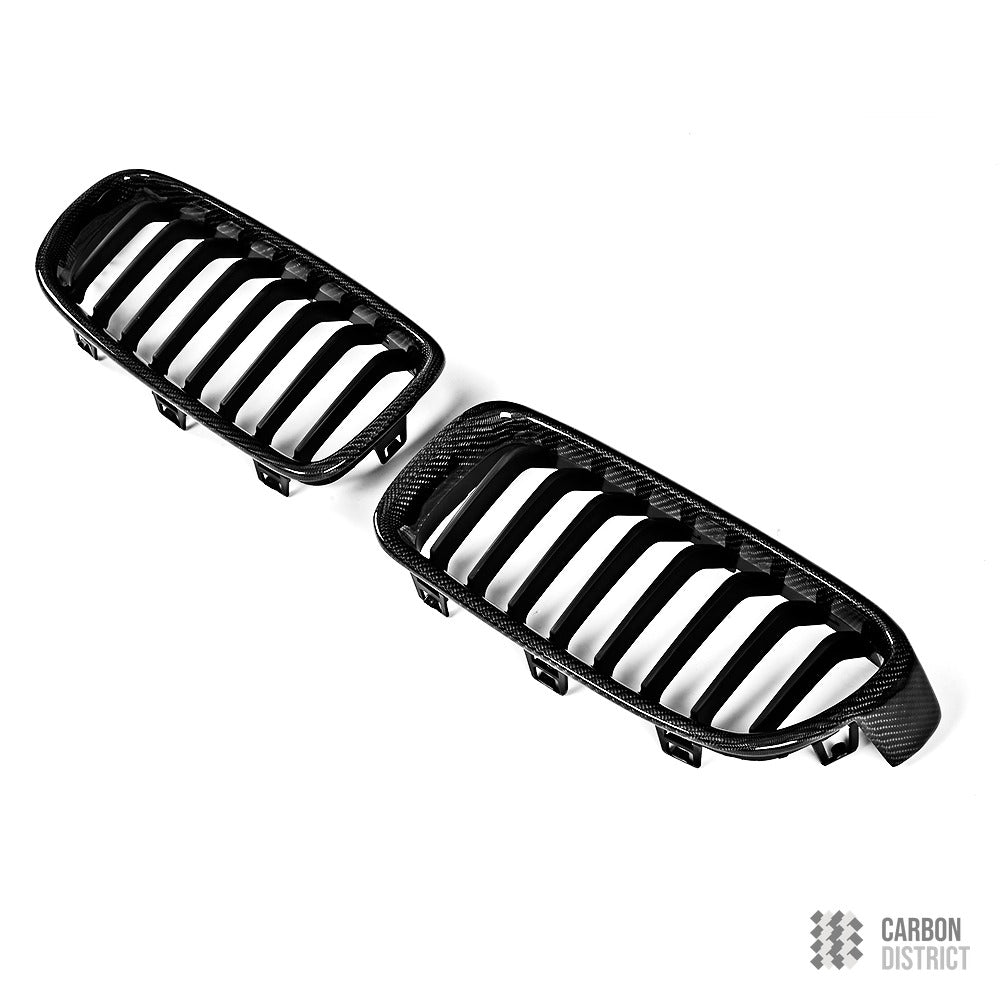 BMW 3 Series (F30) carbon fibre kidney grille — made to order in genuine carbon fibre