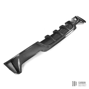 BMW 4 Series (F32/F33/F36) carbon fibre rear diffuser (M sport Lip) — 3K twill gloss finish