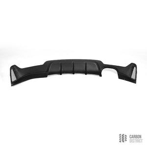 BMW 4 Series (F32/F33/F36) carbon fibre rear diffuser (M sport Lip) — UV-stable gloss finish detail