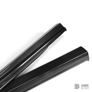 VW Golf (MK7/MK7.5) carbon fibre side skirts — 3K twill gloss finish