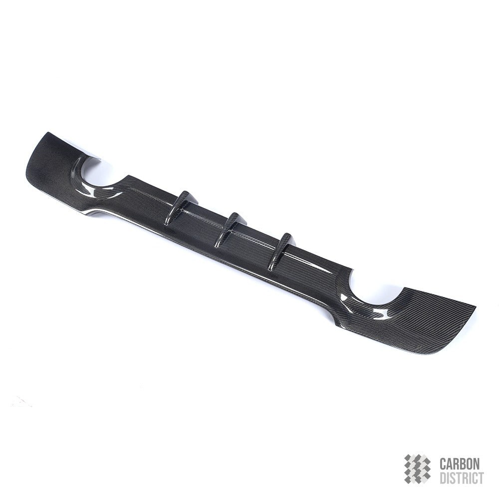 BMW 3 Series (E92) carbon fibre rear diffuser — UV-stable gloss finish detail