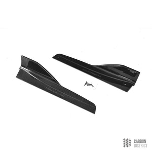 BMW M3/M4 (F8x) carbon fibre side skirt extensions — 3K twill gloss finish