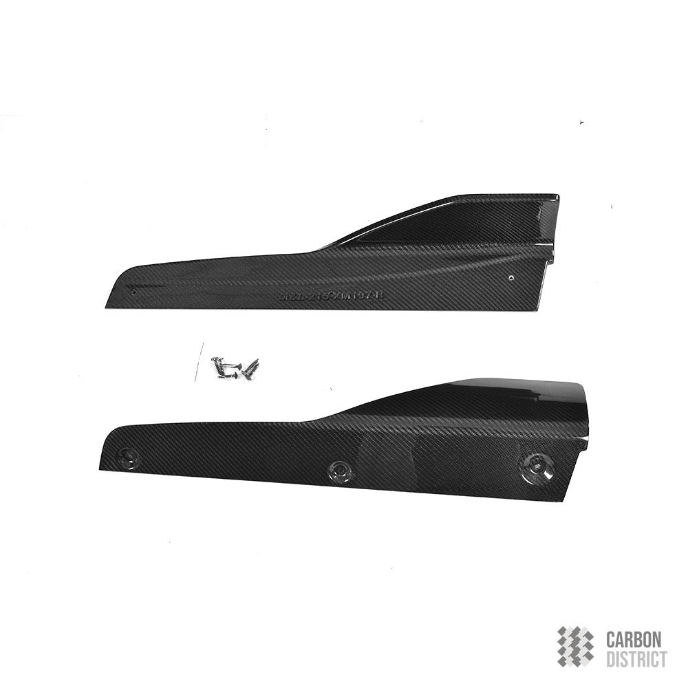BMW M3/M4 (F8x) carbon fibre side skirt extensions — fits 2014-2019
